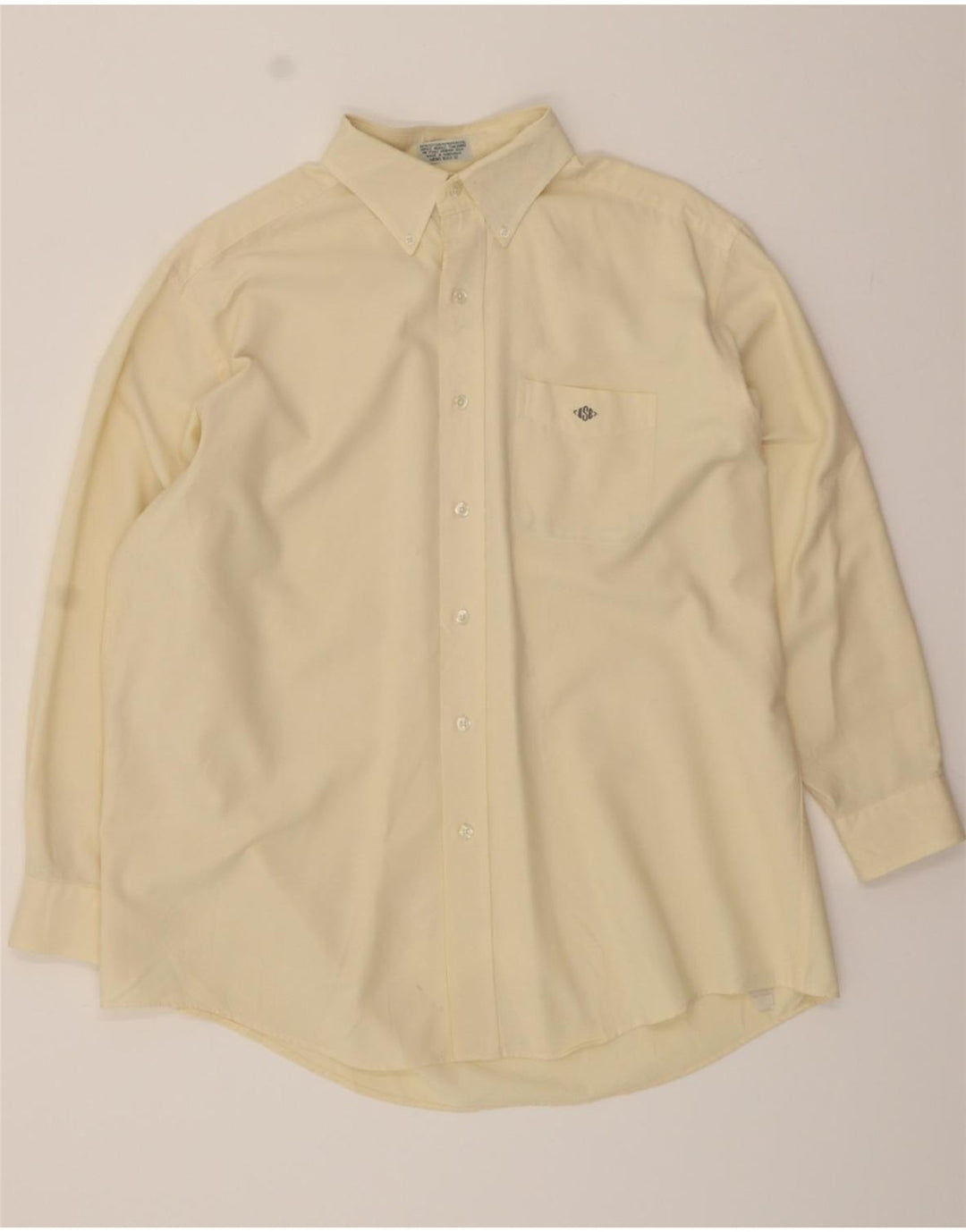 L.L.BEAN Mens Shirt Size 16 1/2 Large Yellow Cotton Vintage L.L.Bean and Second-Hand L.L.Bean from Messina Hembry 