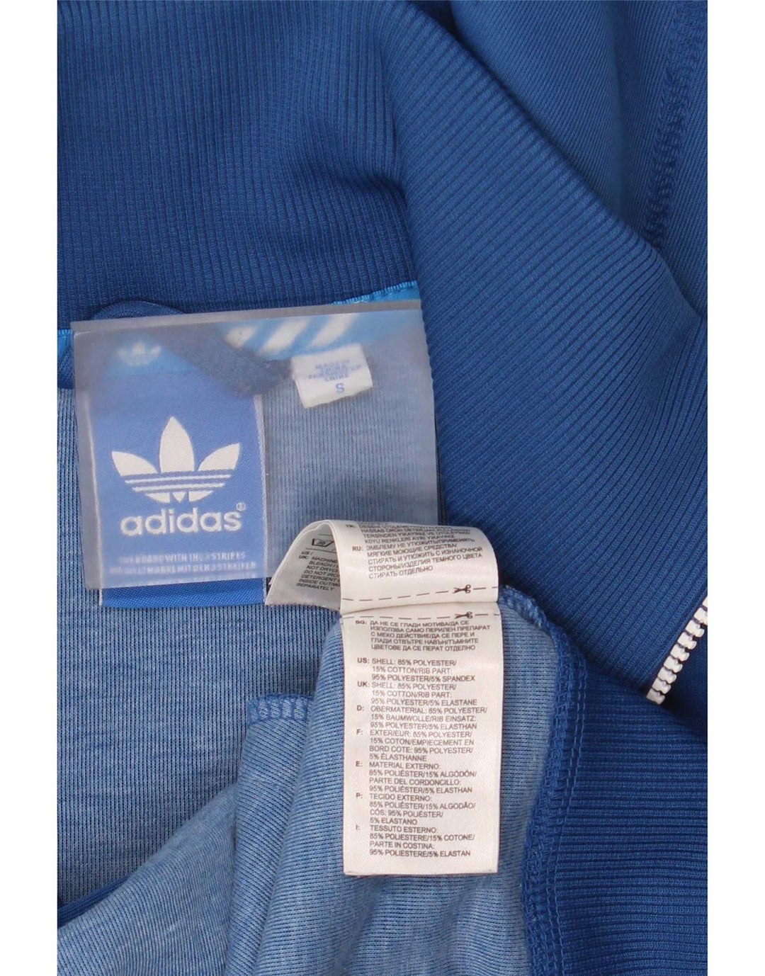 Adidas muški pulover s kapuljačom na patentni zatvarač mali plavi poliester