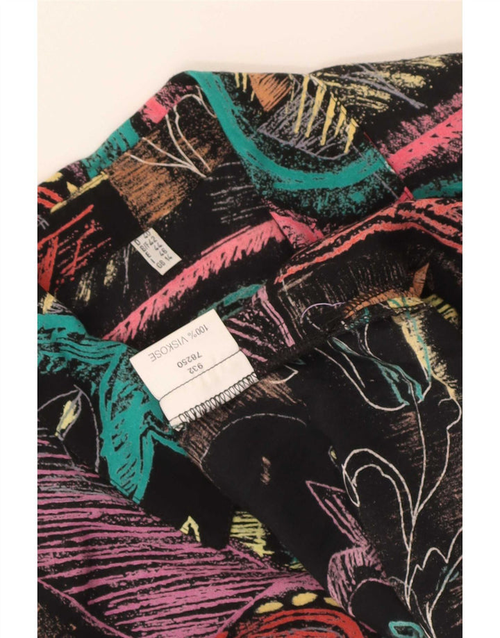 Vintage ženska košulja bluza UK 14 Velika raznobojna patchwork viskoza
