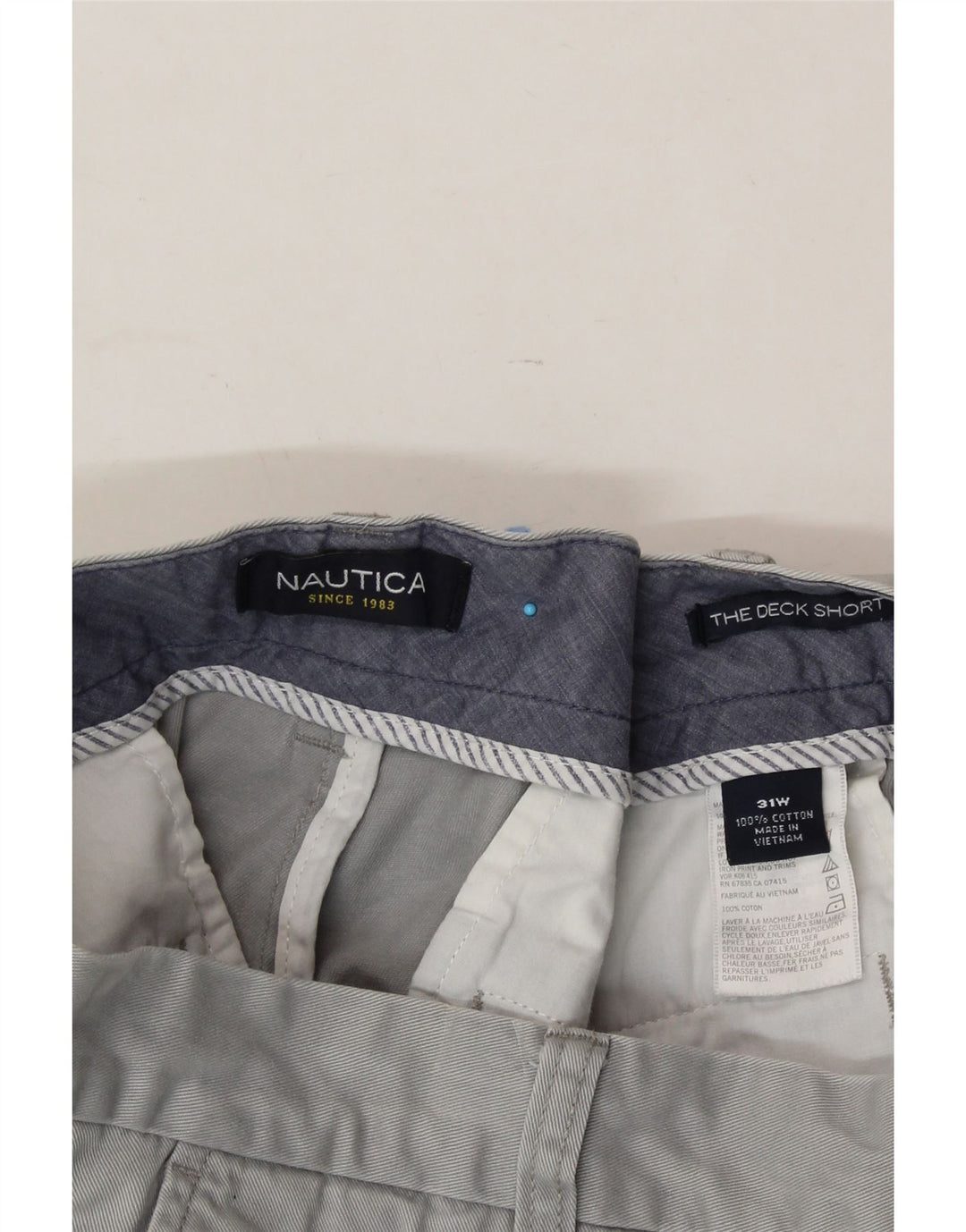 NAUTICA Mens Chino Shorts W31 Medium  Grey Cotton Vintage Nautica and Second-Hand Nautica from Messina Hembry 
