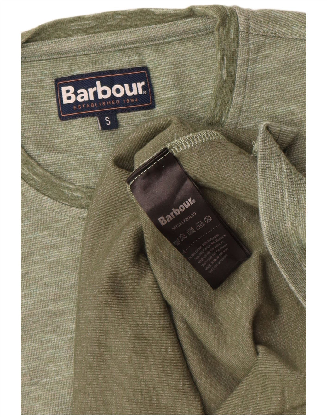 Barbour muška majica kratkih rukava Mali zeleni flekasti pamuk