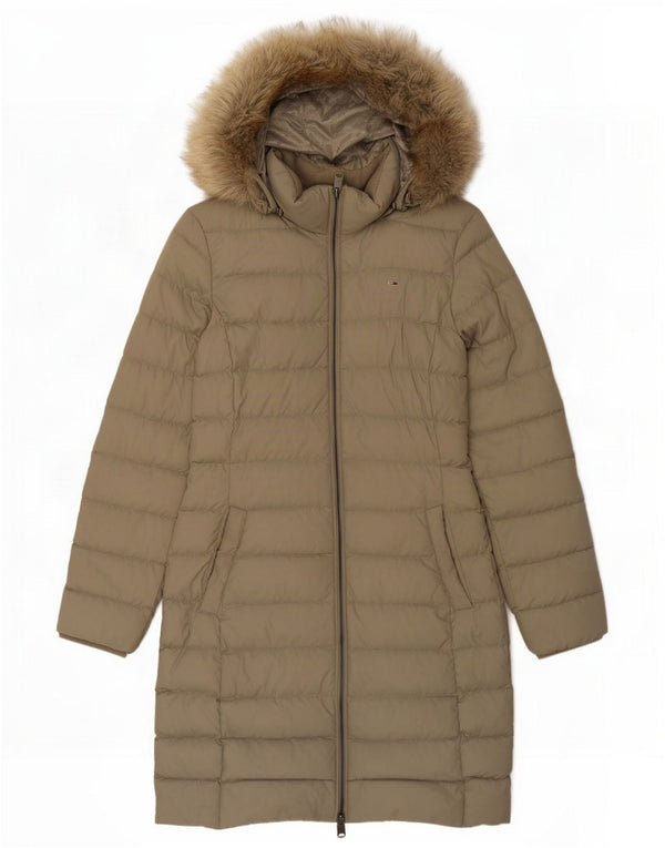 Tommy Hilfiger ženski podstavljeni kaput s kapuljačom UK 12 Medium Beige Polyester