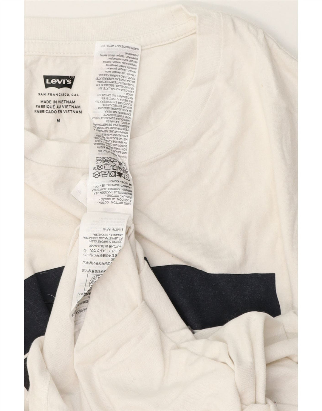 Levi's muška majica kratkih rukava srednje veličine, bijeli pamuk