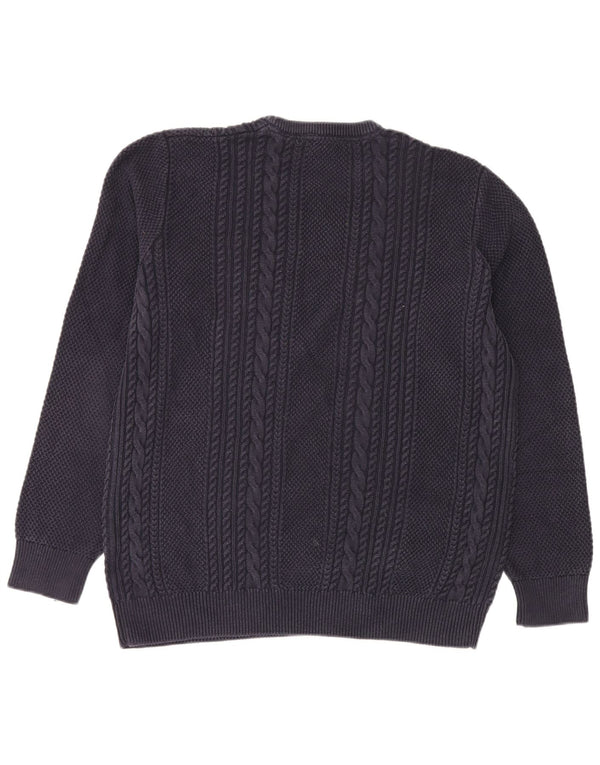 Crew Clothing Mens Crew Neck Jumper Sweater XL Navy Blue Cotton