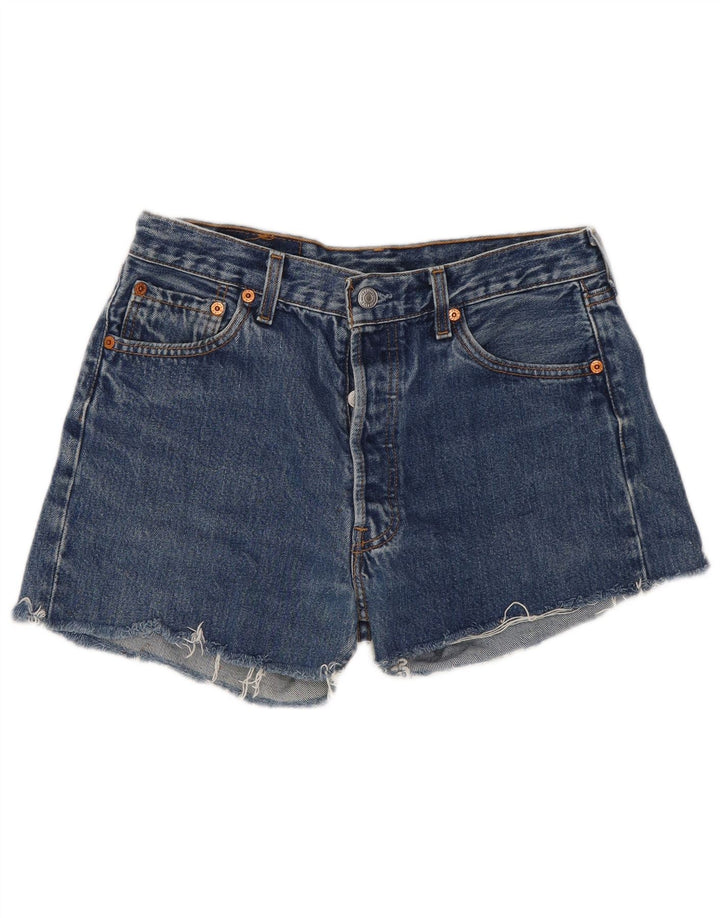 Levi's ženske kratke traper hlače 501 W30 srednje plavi pamuk