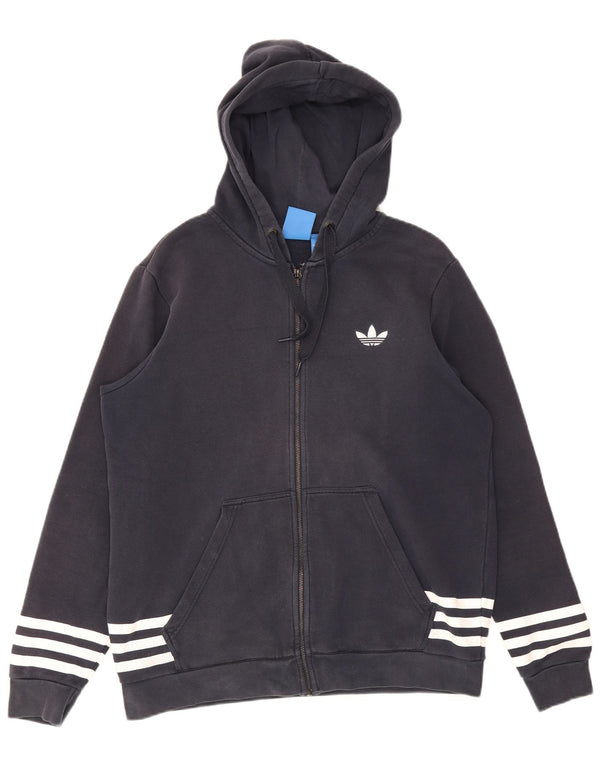 Adidas muška majica s kapuljačom s patentnim zatvaračem, veliki tamnoplavi pamuk