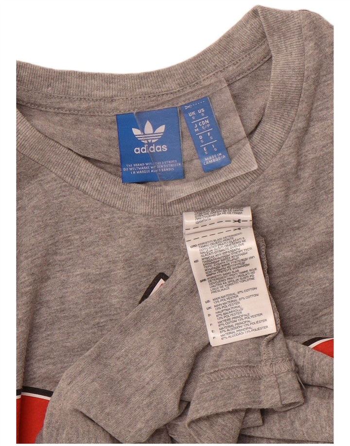 ADIDAS Ženska majica kratkih rukava s grafičkim motivima UK 10 Small Grey Flected Cotton