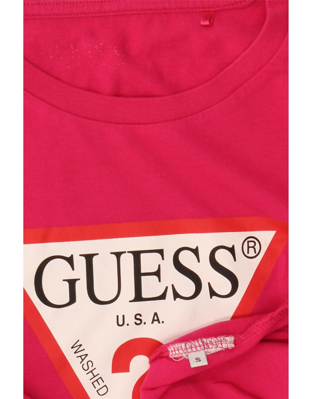 GUESS Ženska grafička majica kratkih rukava UK 10 Small Pink