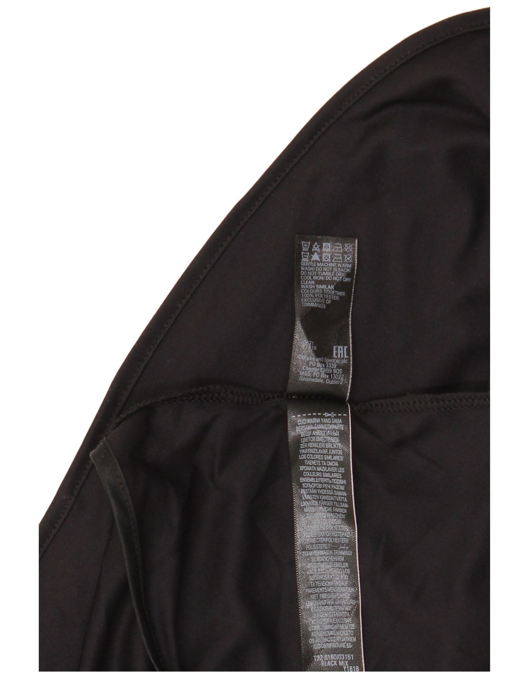 Marks & Spencer ženska slip haljina UK 18 XL crni poliester