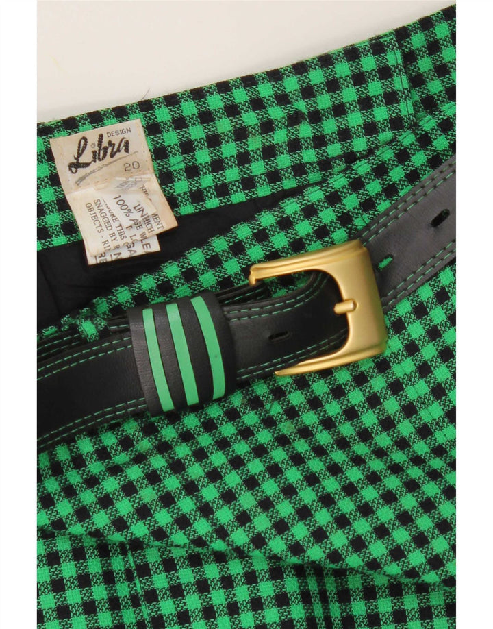 Libra ženska plisirana suknja s noževima UK 20 2XL W36 zeleni gingham poliester