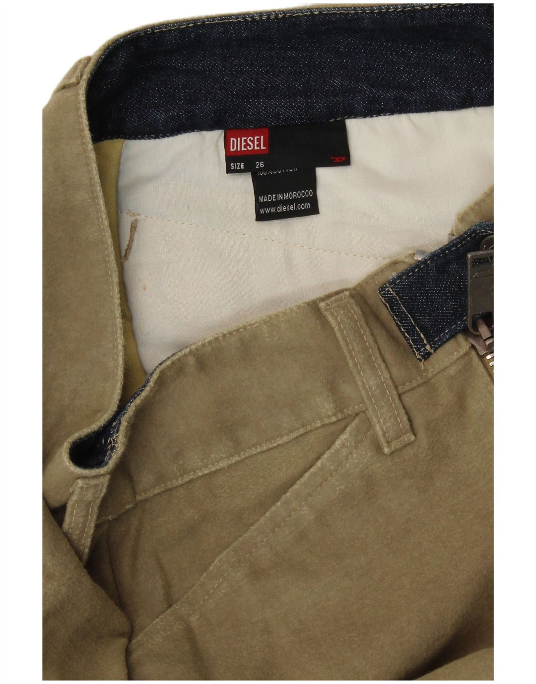 Diesel ženska pencil suknja W26 mala kaki pamuk