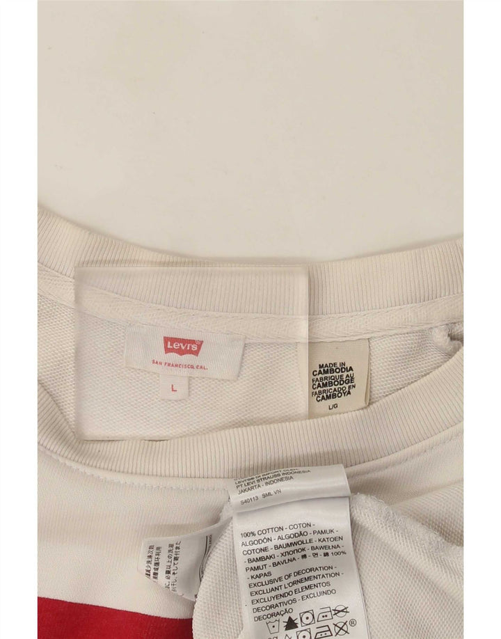 Levi's Ženska majica s motivom prekomjerne majice UK 16 Veliki bijeli pamuk