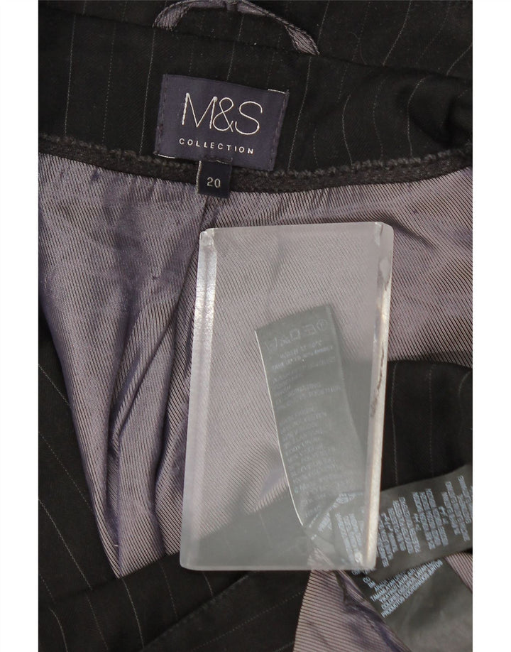 Marks & Spencer ženski sako s jednim gumbom UK 20 2XL siva prugasta