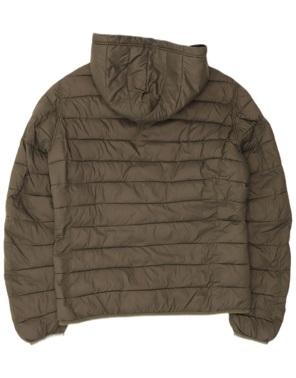 U.S. Polo Assn. Muška reverzibilna podstavljena jakna s kapuljačom UK 38 srednje boje kaki