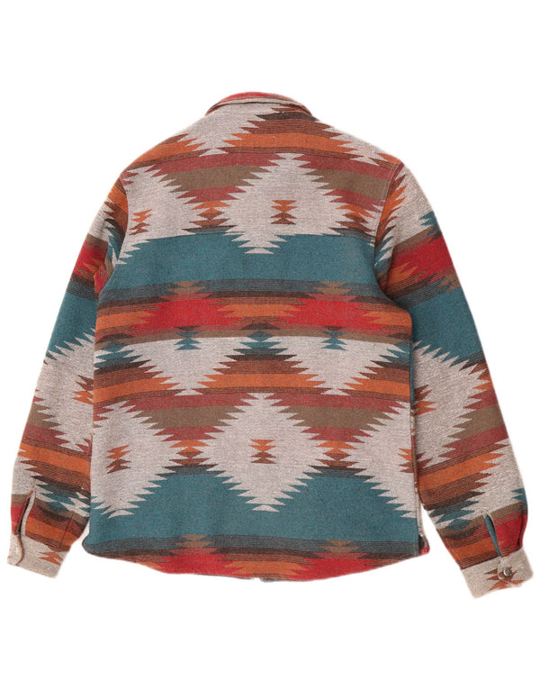 Vintage ženska majica majica UK 18 XL Višebojni geometrijski poliester