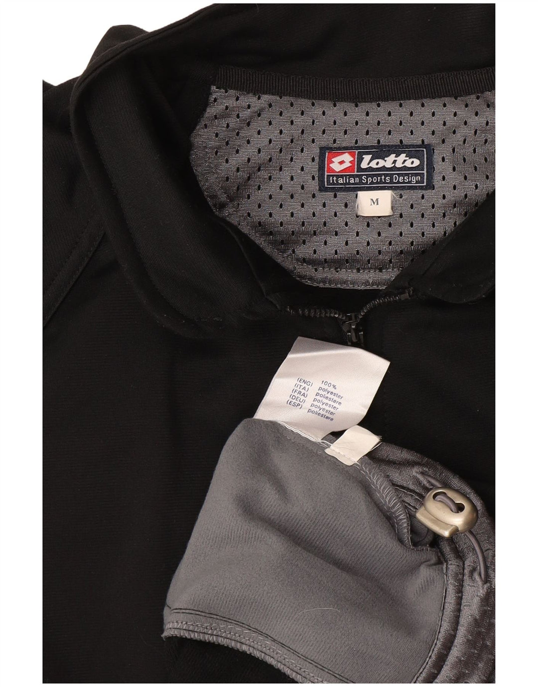 LOTTO muška gornja jakna trenirke srednje crne boje od poliestera