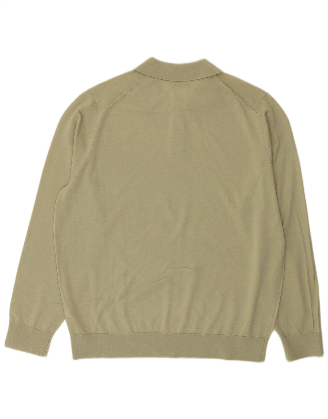 Massimo Dutti muški pulover s polo ovratnikom XL Zelena vunena