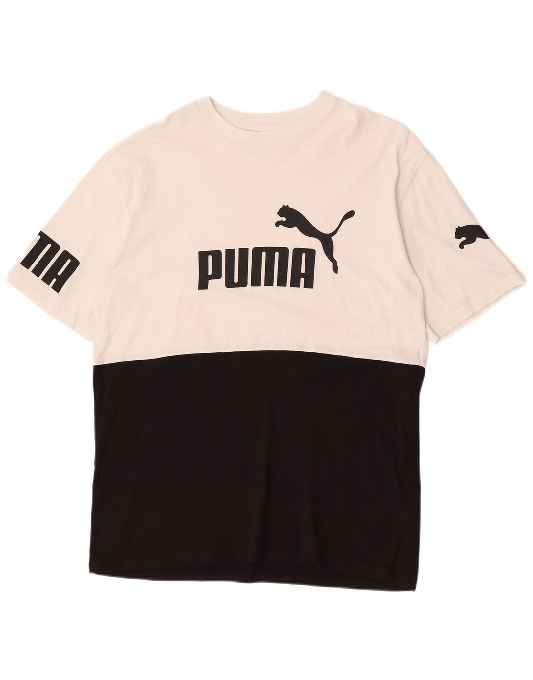 Puma muška majica kratkih rukava s grafičkim motivima srednje crne boje, pamuk