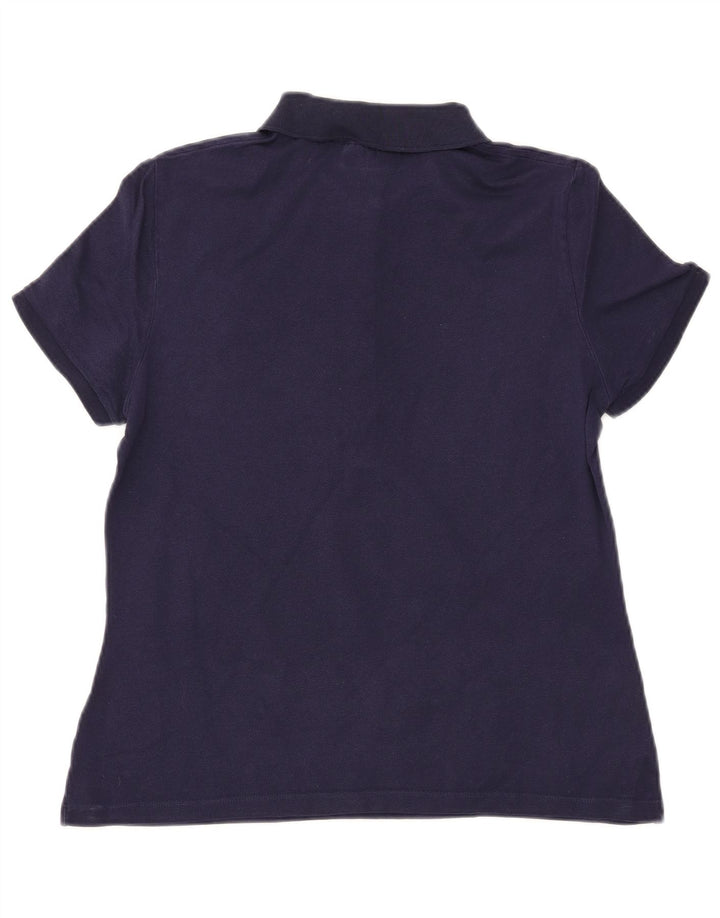 LACOSTE Ženska uska polo majica veličine 42, velika tamnoplava pamuk