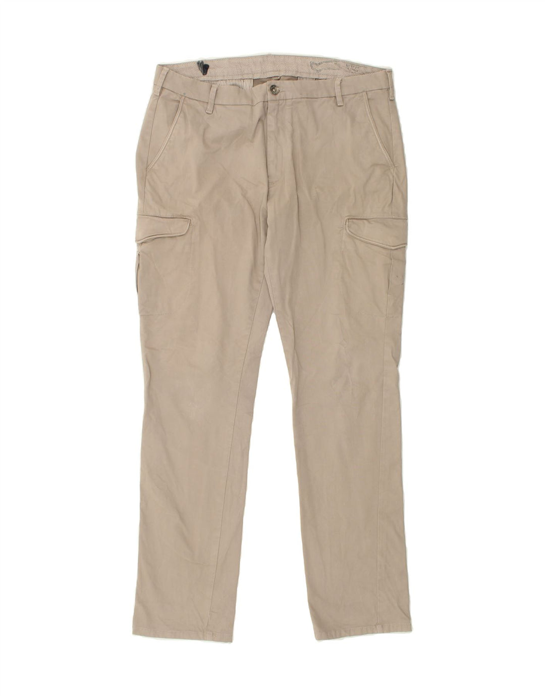 GAS Womens Slim Cargo Trousers W38 L32 Beige Cotton | Vintage Gas | Thrift | Second-Hand Gas | Used Clothing | Messina Hembry 