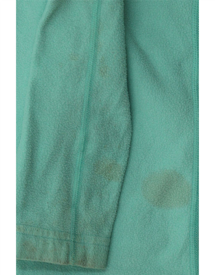 THE NORTH FACE Womens Fleece Jacket UK 12 Medium Turquoise Polyester
