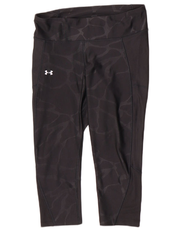 Under Armour ženske kapri tajice UK 14 srednje crne kamuflažne boje