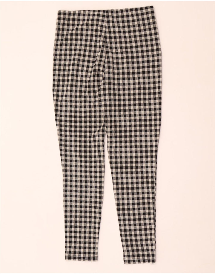 Zara ženske tajice velike W30 L29 sivi gingham poliester