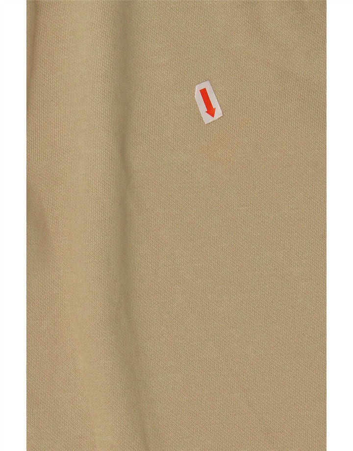 PUMA Mens Zip Hoodie Sweater Medium Beige Colourblock Cotton