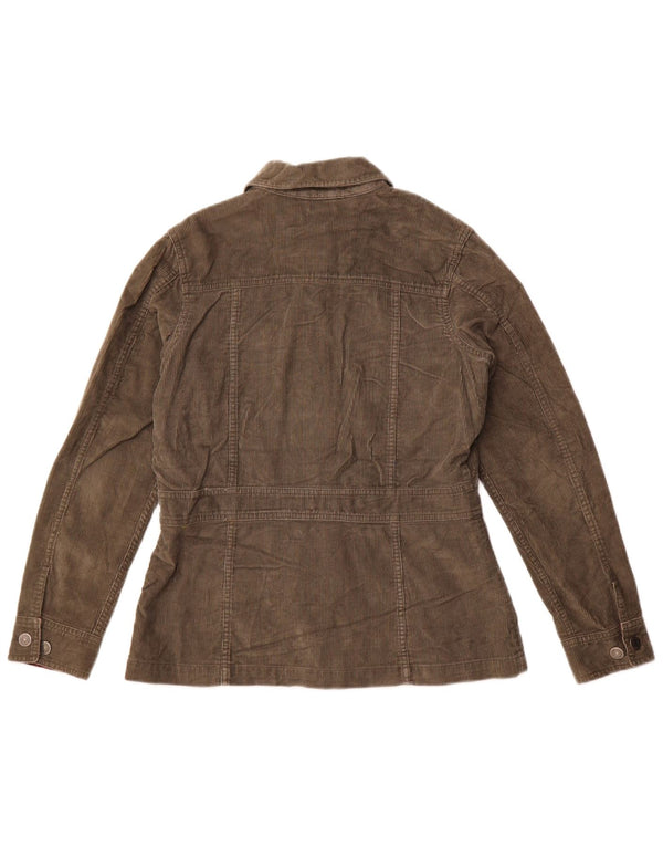 Eddie Bauer Ženska široka jakna od samta UK 10 Mali kaki pamuk