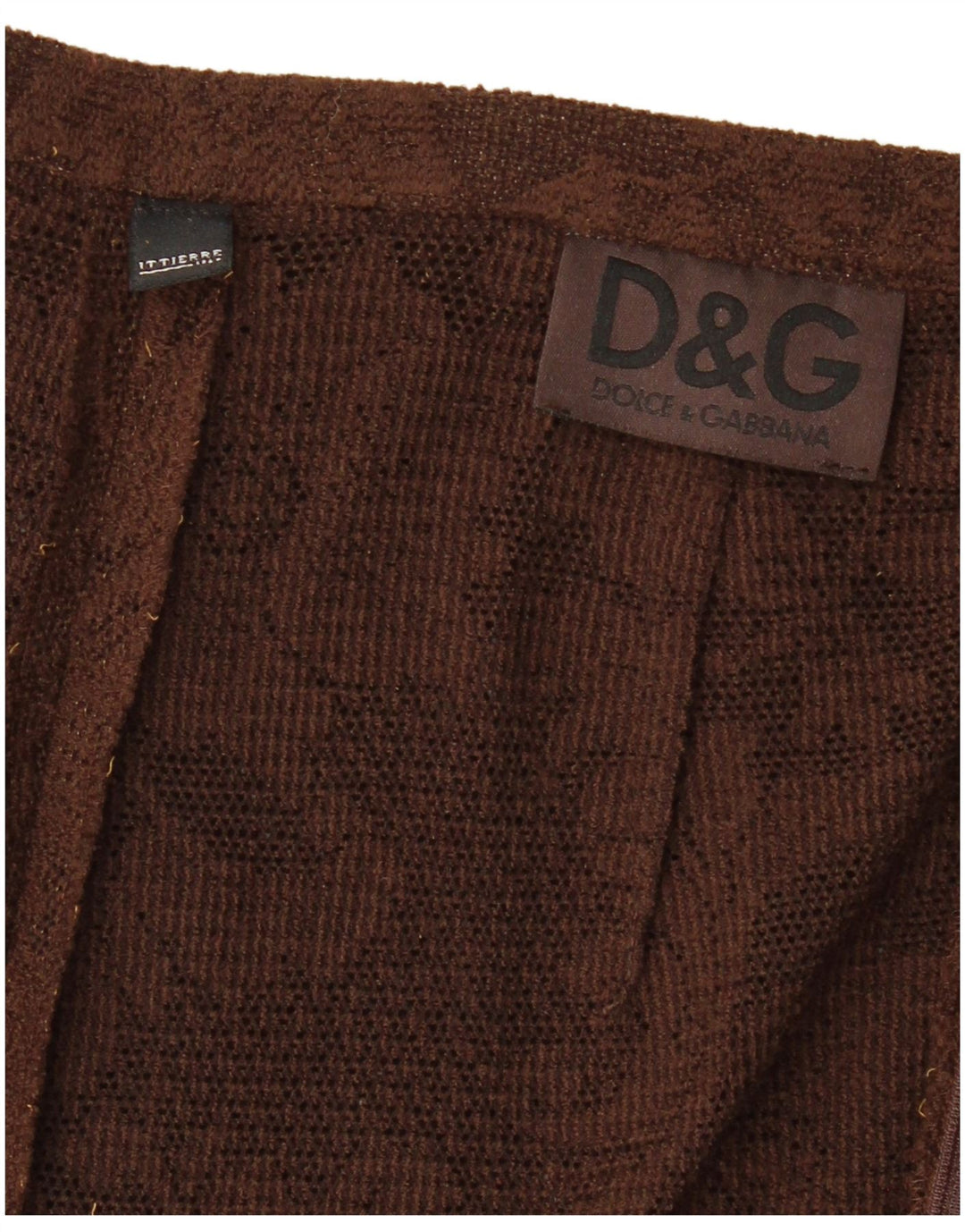 DOLCE & GABBANA ženska pletena maksi suknja W26 mala smeđa cvjetna