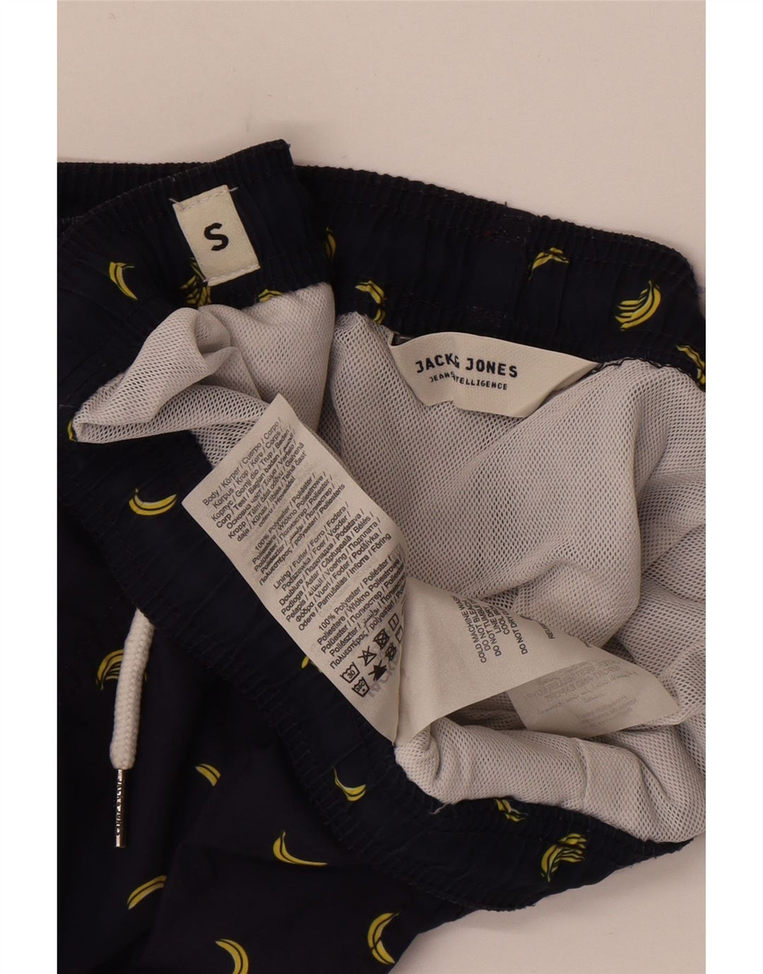 Jack & Jones muške kratke hlače za kupanje s grafičkim motivima, male tamnoplave poliesterske boje