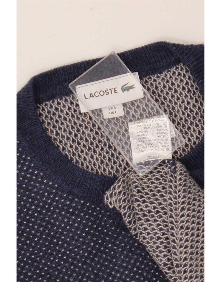 Lacoste muški džemper s okruglim izrezom veličine 5, veliki tamnoplavi vuneni