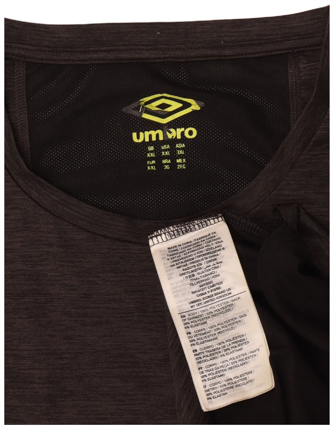 Umbro muška majica kratkih rukava 2XL sivi poliester u boji