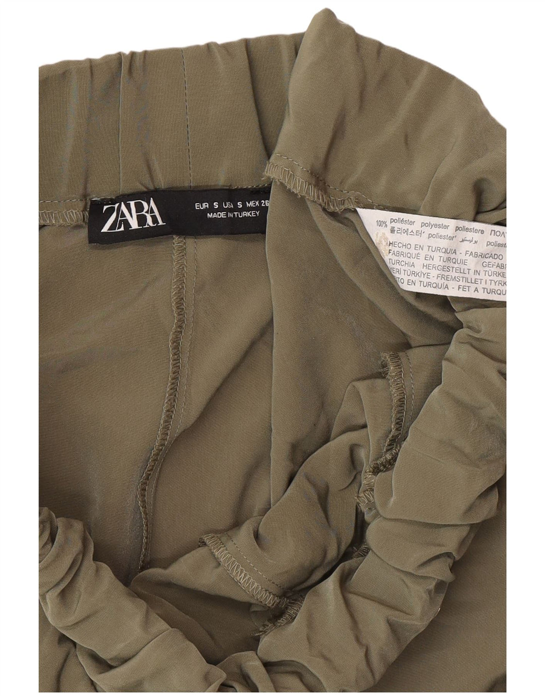 Zara ženske hlače za trčanje Cargo Hlače male W28 L27 kaki poliester