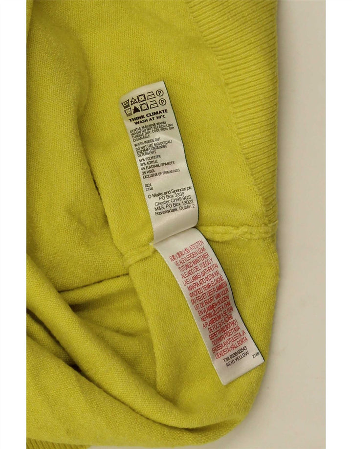Marks & Spencer ženski pulover s rol izrezom UK 10 Small Yellow