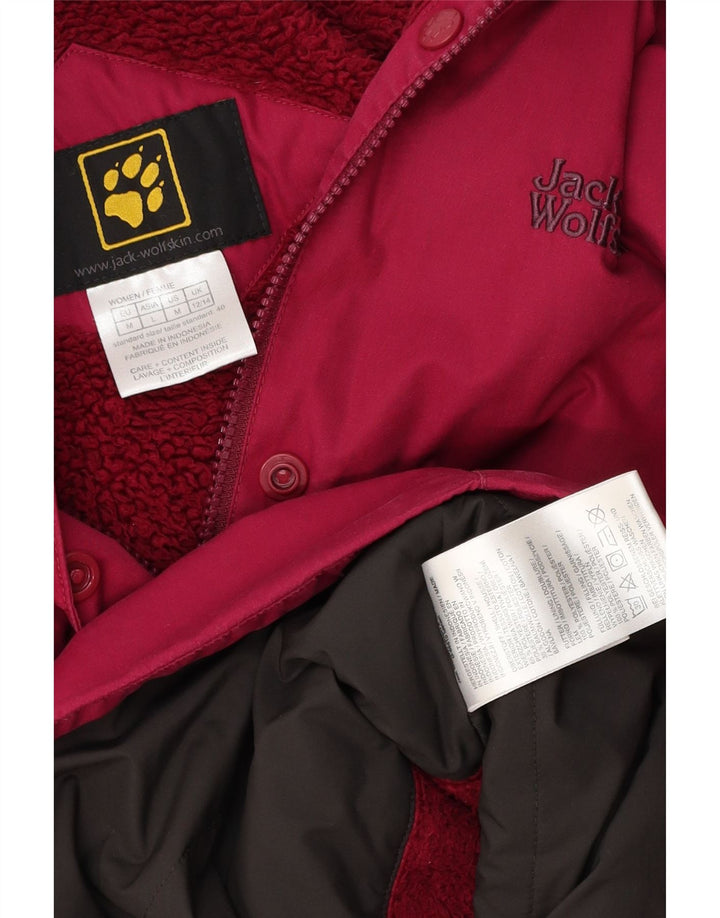 JACK WOLFSKIN Ženska vjetrovka s kapuljačom UK 12/14 srednje ružičasta