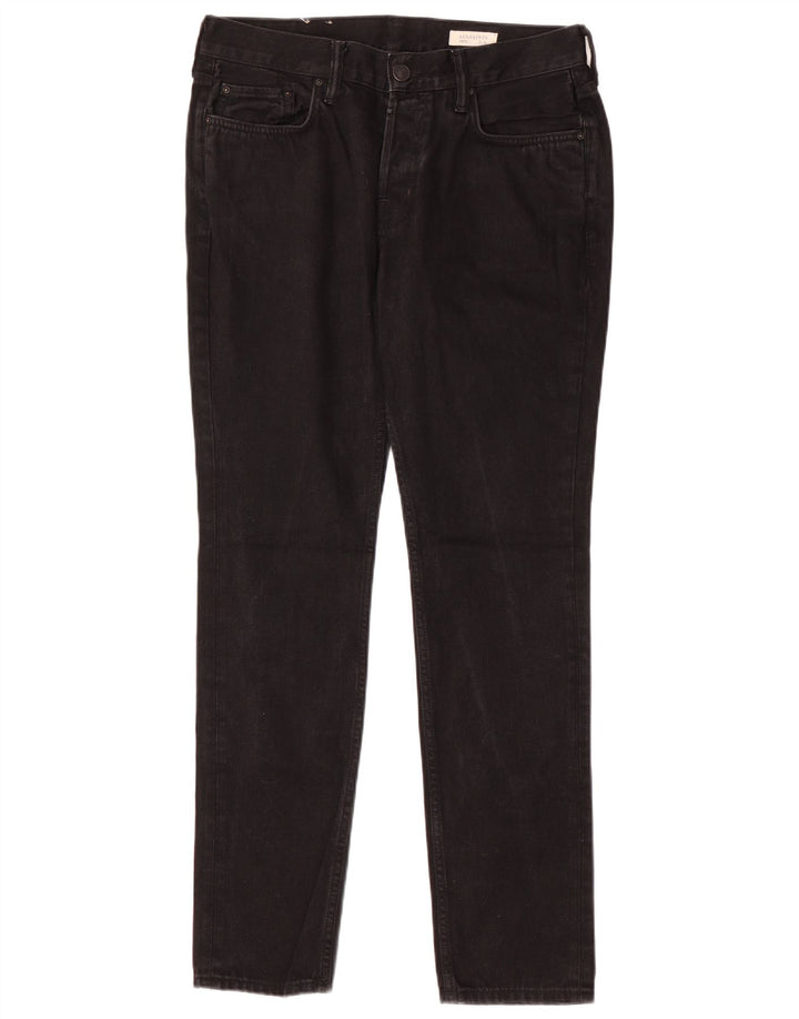 ALL SAINTS Muške uske traperice W32 L31 crni pamuk