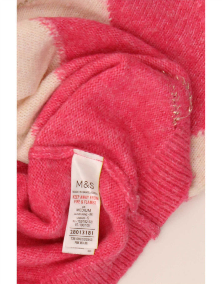 Marks & Spencer ženski džemper s kornjačičastim ovratnikom UK 14 srednje ružičasta