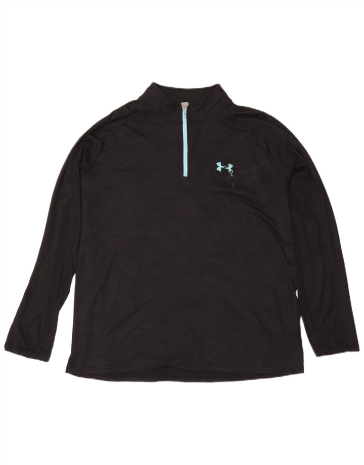 Under Armour Muška trenirka Heat Gear Zip Neck Pulover Top Large Black