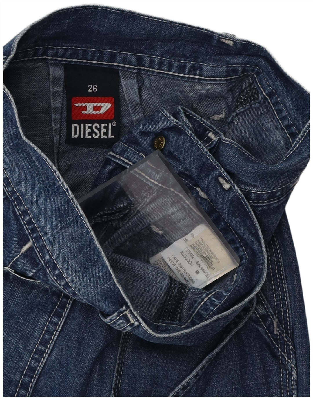 DIESEL Ženske bootcut traperice W26 L27 Plavi pamuk