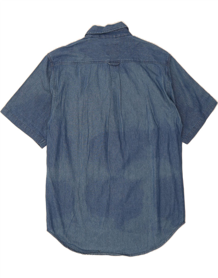 EAST COAST Mens Short Sleeve Denim Shirt Size 39/40 Medium Blue Vintage East Coast and Second-Hand East Coast from Messina Hembry 