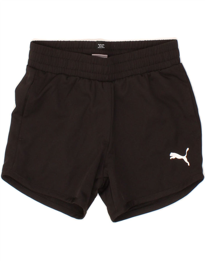 PUMA Boys Graphic Sport Shorts 7-8 Years Black Polyester Vintage Puma and Second-Hand Puma from Messina Hembry 