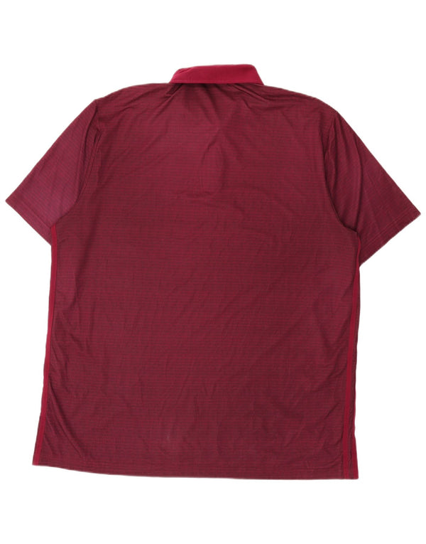 Adidas muška polo majica XL bordo pinstripe poliester