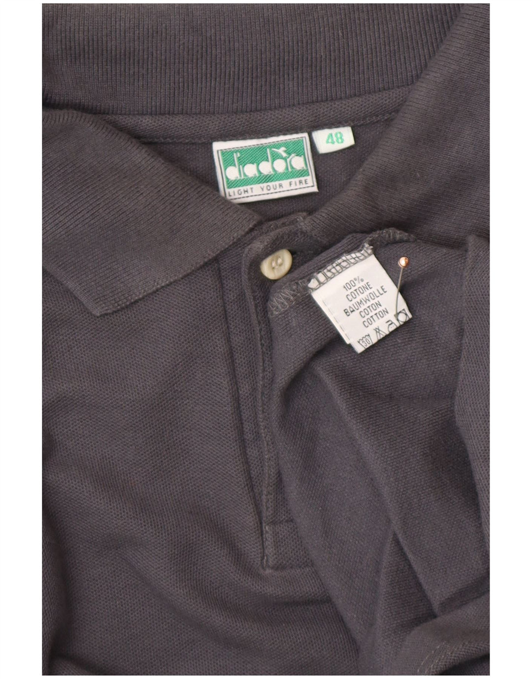 DIADORA Muška polo majica dugih rukava IT 48 srednje sivi pamuk