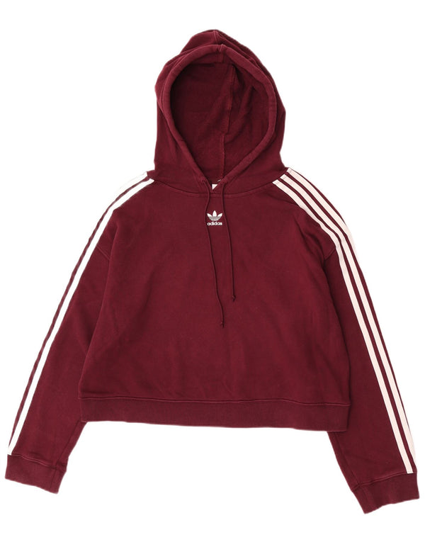 Adidas Ženska kratko majica s kapuljačom UK 12 Srednji bordo pamuk