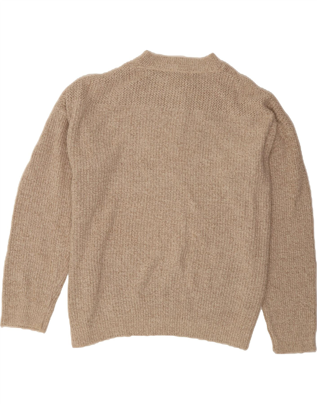 EDDIE BAUER Mens Tall Button Neck Jumper Sweater 2XL Beige Cotton Vintage Eddie Bauer and Second-Hand Eddie Bauer from Messina Hembry 