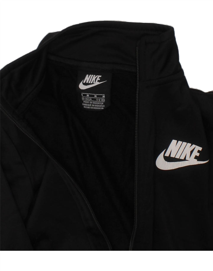 NIKE Boys Graphic Tracksuit Top Jacket 5-6 Years Medium  Black Polyester Vintage Nike and Second-Hand Nike from Messina Hembry 