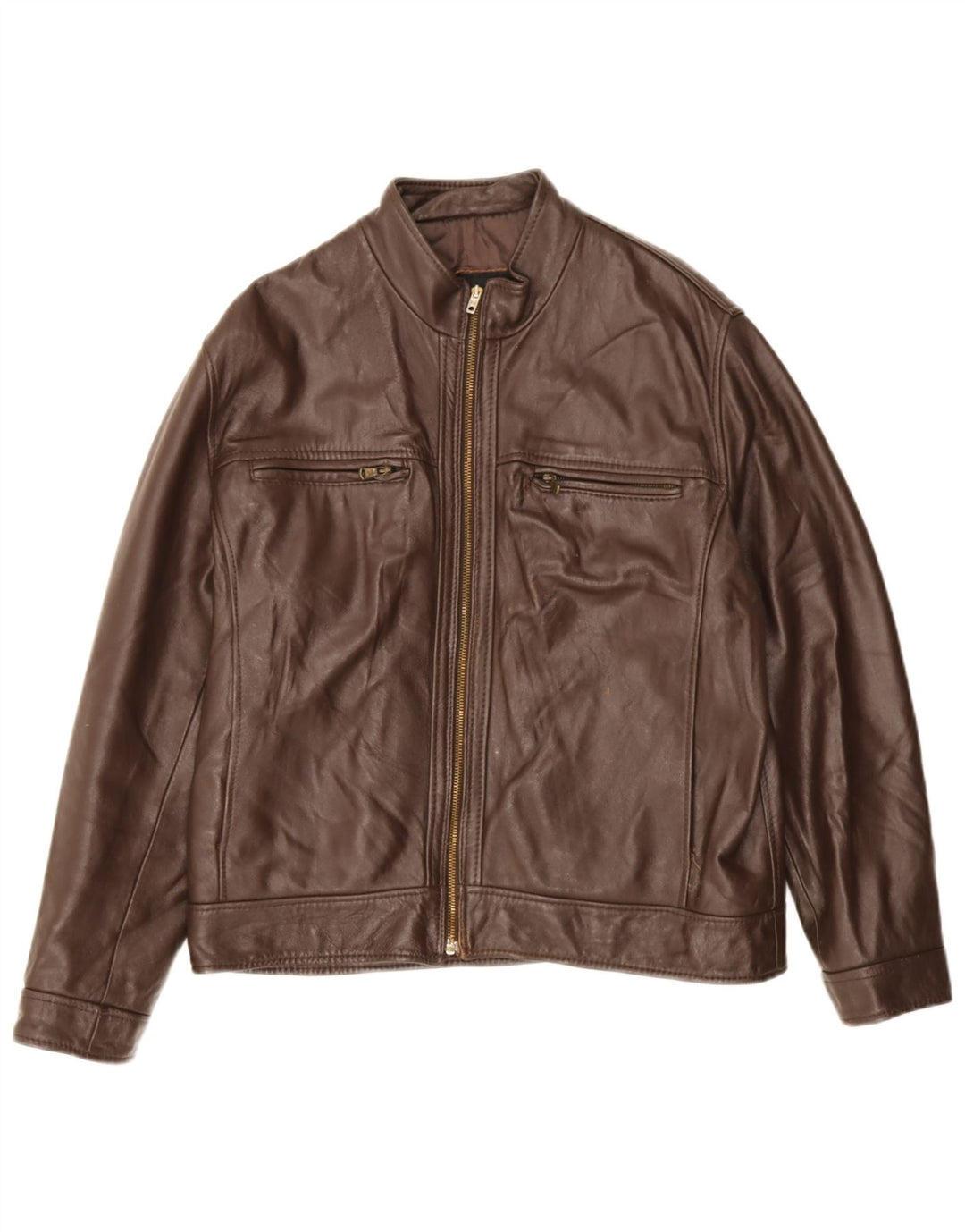Emanuele Curci muška bomber kožna jakna UK 40 Large Brown