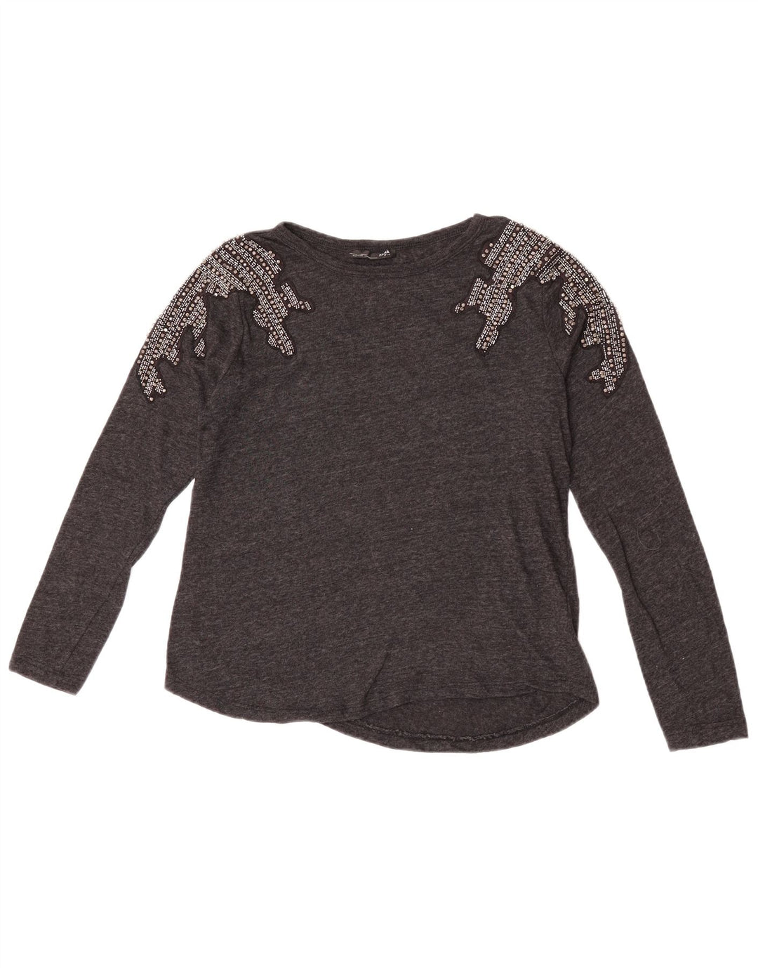 Zara ženska bluza Top UK 10 Mali sivi pamuk