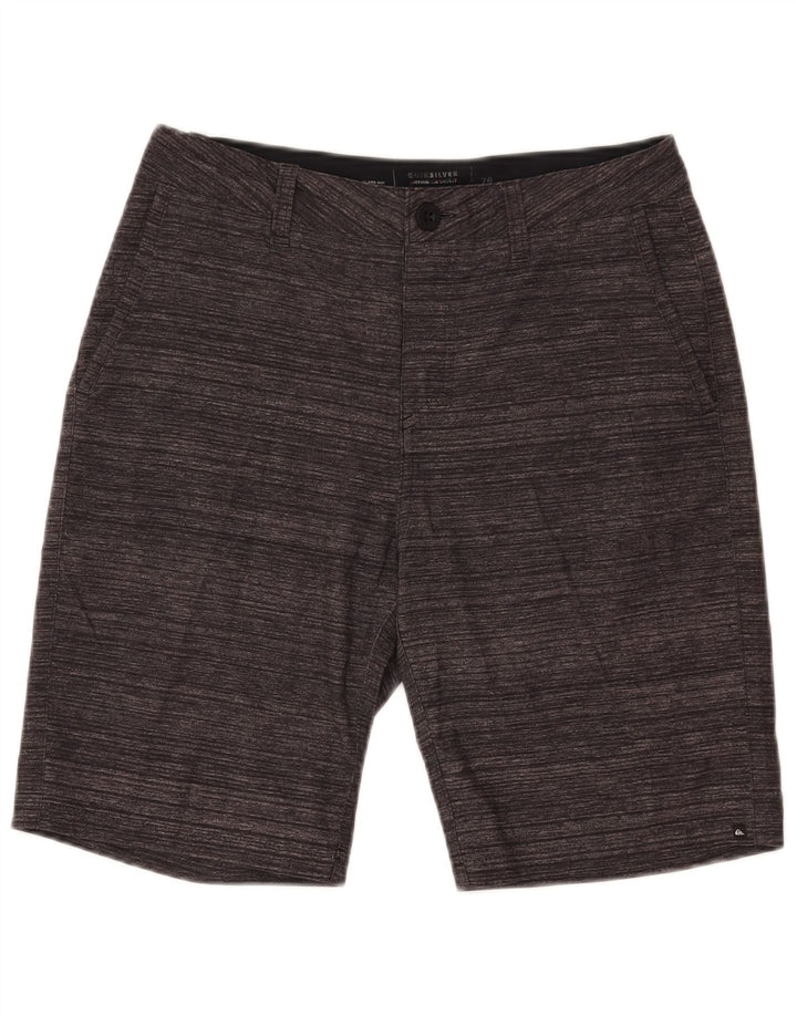 Quiksilver muške chino kratke hlače W28 mali sivi prugasti poliester